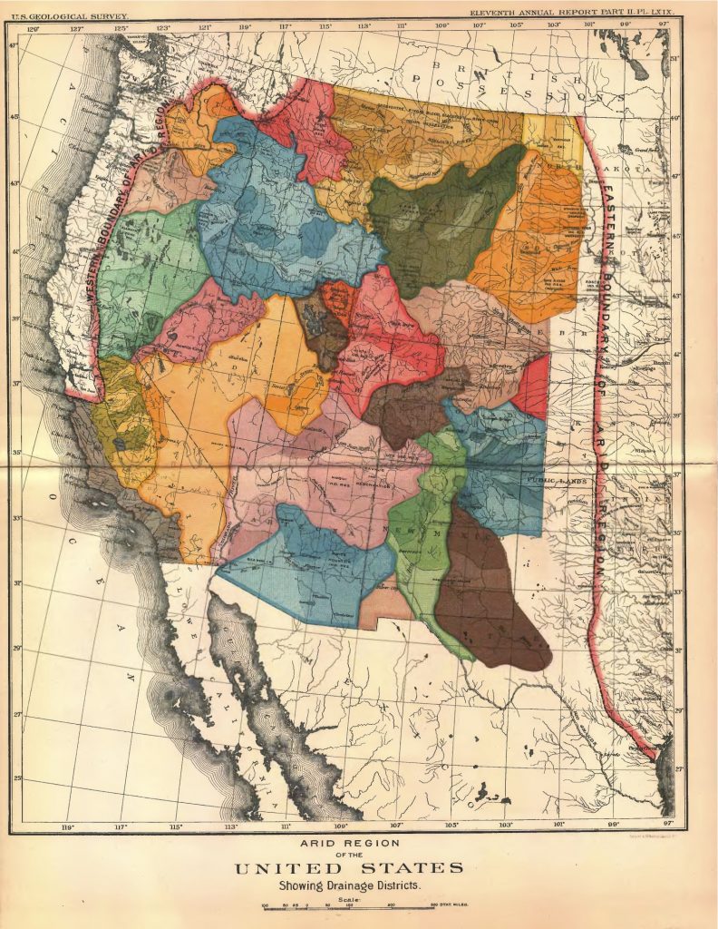 John Wesley Powell Watershed Map